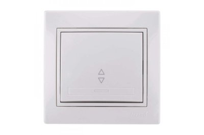 Изображение товара Выключатель 1-кл прох LEZARD Мира белый с белой вставкой в Миди Лтд