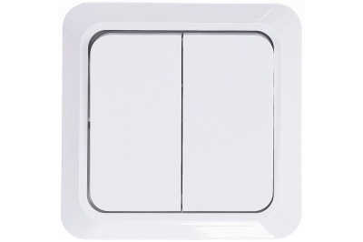 Изображение товара Выключатель 2кл бел Олимп ОП 10А 220В (О0023) (3/10/200) в Миди Лтд