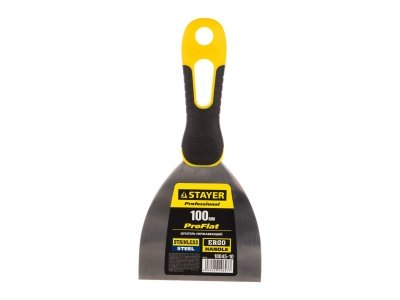 Изображение товара Шпатель STAYER PROFI нерж профилированное полотно 100мм двухкомпонентная ручка в Миди Лтд