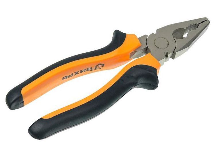 Изображение товара Пассатижи 180мм Вихрь никелирован. двухкомпонентные рукоятки в Миди Лтд