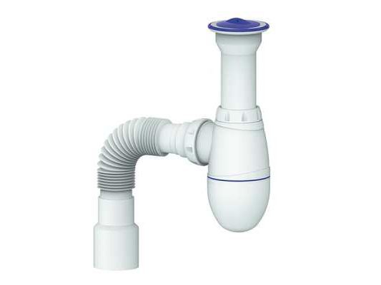 Изображение товара Сифон Unicorn 1 1/2*40 литой выпуск с гофрой В120 в Миди Лтд