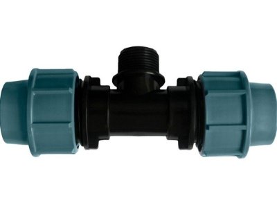 Тройник ПНД 63*1 1/2 НР*63 ИТАЛ (10шт/уп) - фото в Миди Лтд Изображение товара Тройник ПНД 63*1 1/2 НР*63 ИТАЛ (10шт/уп) в Миди Лтд