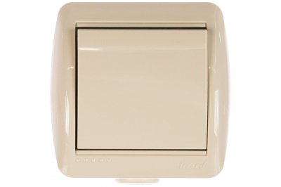 Выключатель 1-кл LEZARD Ната кремовый - фото в Миди Лтд Изображение товара Выключатель 1-кл LEZARD Ната кремовый в Миди Лтд