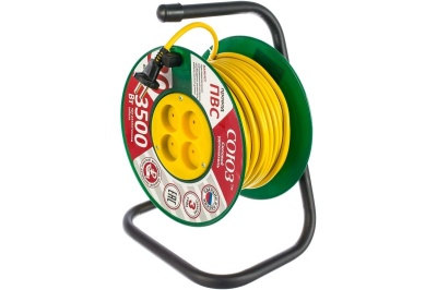 Удлинитель силовой на катушке 30м 4 гнезда 3500Вт сечение провода 2*1,5 Союз - фото в Миди Лтд Изображение товара Удлинитель силовой на катушке 30м 4 гнезда 3500Вт сечение провода 2*1,5 Союз в Миди Лтд
