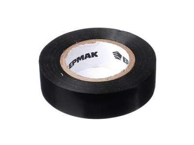 Изолента ЕРМАК 19мм-18м черная Ермак (10шт/уп) - фото в Миди Лтд Изображение товара Изолента ЕРМАК 19мм-18м черная Ермак (10шт/уп) в Миди Лтд