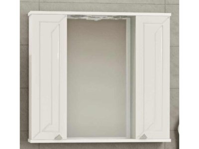 Изображение товара Зеркало-шкаф "Лацио" 800 2 шкафа белый в Миди Лтд