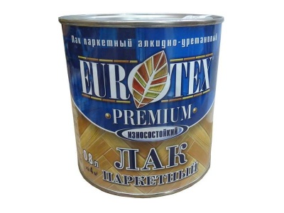 Изображение товара Лак паркетный EUROTEX-Premium полуматовый 0,8л (6шт/уп; 660шт/пал) в Миди Лтд