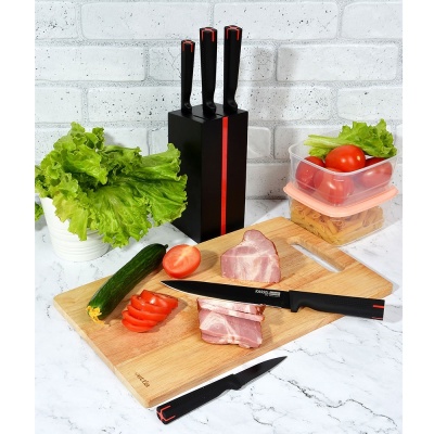 Изображение товара Набор ножей кухонных 6 предметов на подставке SATOSHI Кассель (6шт/кор)   ХХ в Миди Лтд