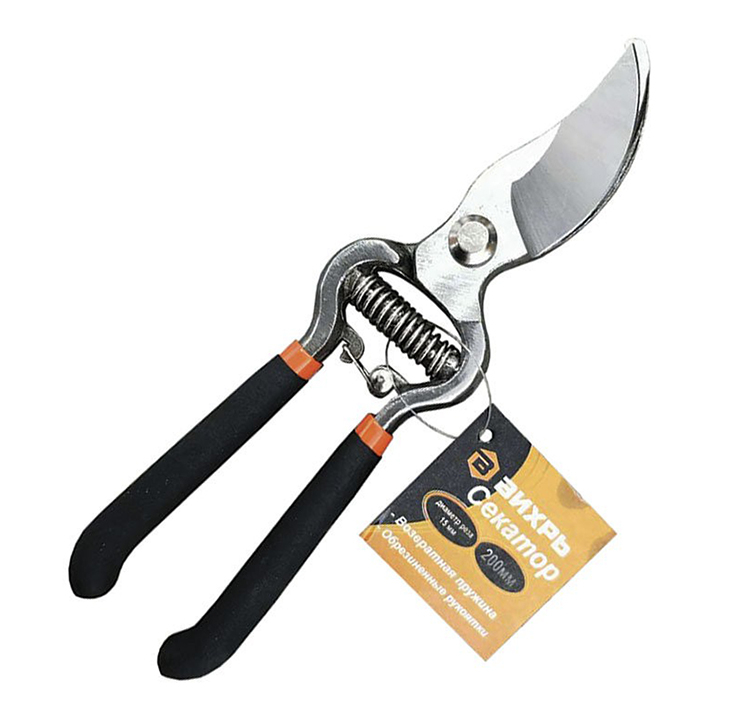Изображение товара Секатор садовый Вихрь  200мм (100шт/кор) в Миди Лтд