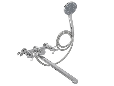 Смеситель для ванны СоюзКран с душем прямой излив однорычажный 35см SK08-P208 хром - фото в Миди Лтд Изображение товара Смеситель для ванны СоюзКран с душем прямой излив однорычажный 35см SK08-P208 хром в Миди Лтд