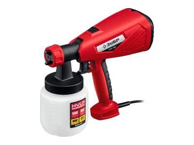 Краскопульт электрический ЗУБР КПЭ-500 HVLP 500Вт 0,8л - фото в Миди Лтд Изображение товара Краскопульт электрический ЗУБР КПЭ-500 HVLP 500Вт 0,8л в Миди Лтд