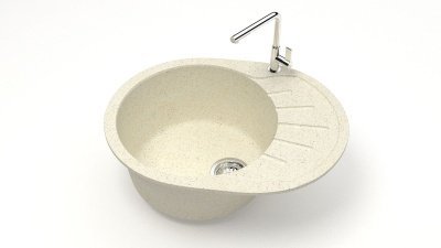 Изображение товара Мойка матовая Карельский Камень Teylor 10/Q2 (575*440мм) бежевая Х в Миди Лтд