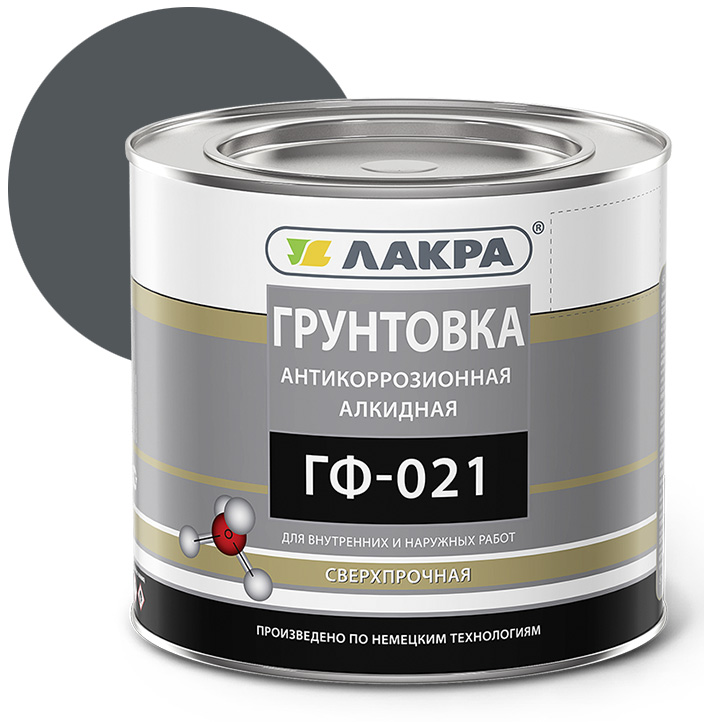 Грунт ГФ-021 ЛАКРА серый 2,5кг (3шт/уп; 264шт/пал) - фото в Миди Лтд Изображение товара Грунт ГФ-021 ЛАКРА серый 2,5кг (3шт/уп; 264шт/пал) в Миди Лтд