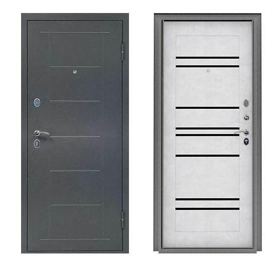 Дверь металлическая 960 правая 75мм ТИТАН-2050 8С Бетон снежный букле графит - фото в Миди Лтд Изображение товара Дверь металлическая 960 правая 75мм ТИТАН-2050 8С Бетон снежный букле графит в Миди Лтд