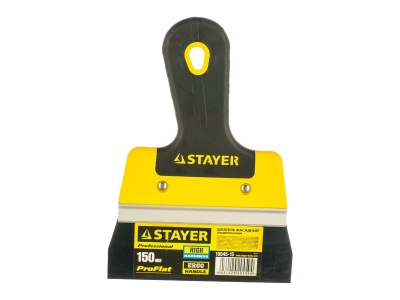 Шпатель фасадный STAYER ProFlat анодированный 150мм двухкомпонентная ручка - фото в Миди Лтд Изображение товара Шпатель фасадный STAYER ProFlat анодированный 150мм двухкомпонентная ручка в Миди Лтд