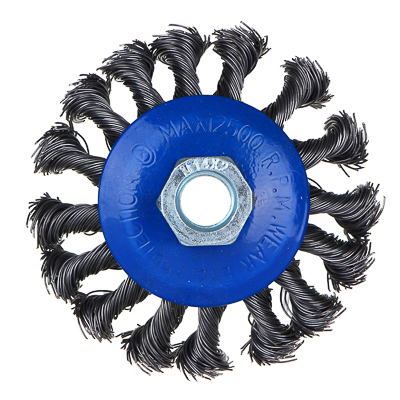 Изображение товара Щетка металл. РОКОТ для УШМ  85мм/М14 крученая тарелка (80шт/кор) в Миди Лтд