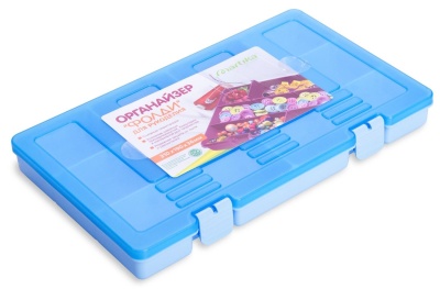 Органайзер ФОЛДИ для рукоделия 310*190*36мм голубой (9шт/уп) - фото в Миди Лтд Изображение товара Органайзер ФОЛДИ для рукоделия 310*190*36мм голубой (9шт/уп) в Миди Лтд