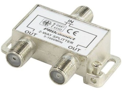 Изображение товара Делитель TV*2 под F разъем 5-1000 МГц в Миди Лтд