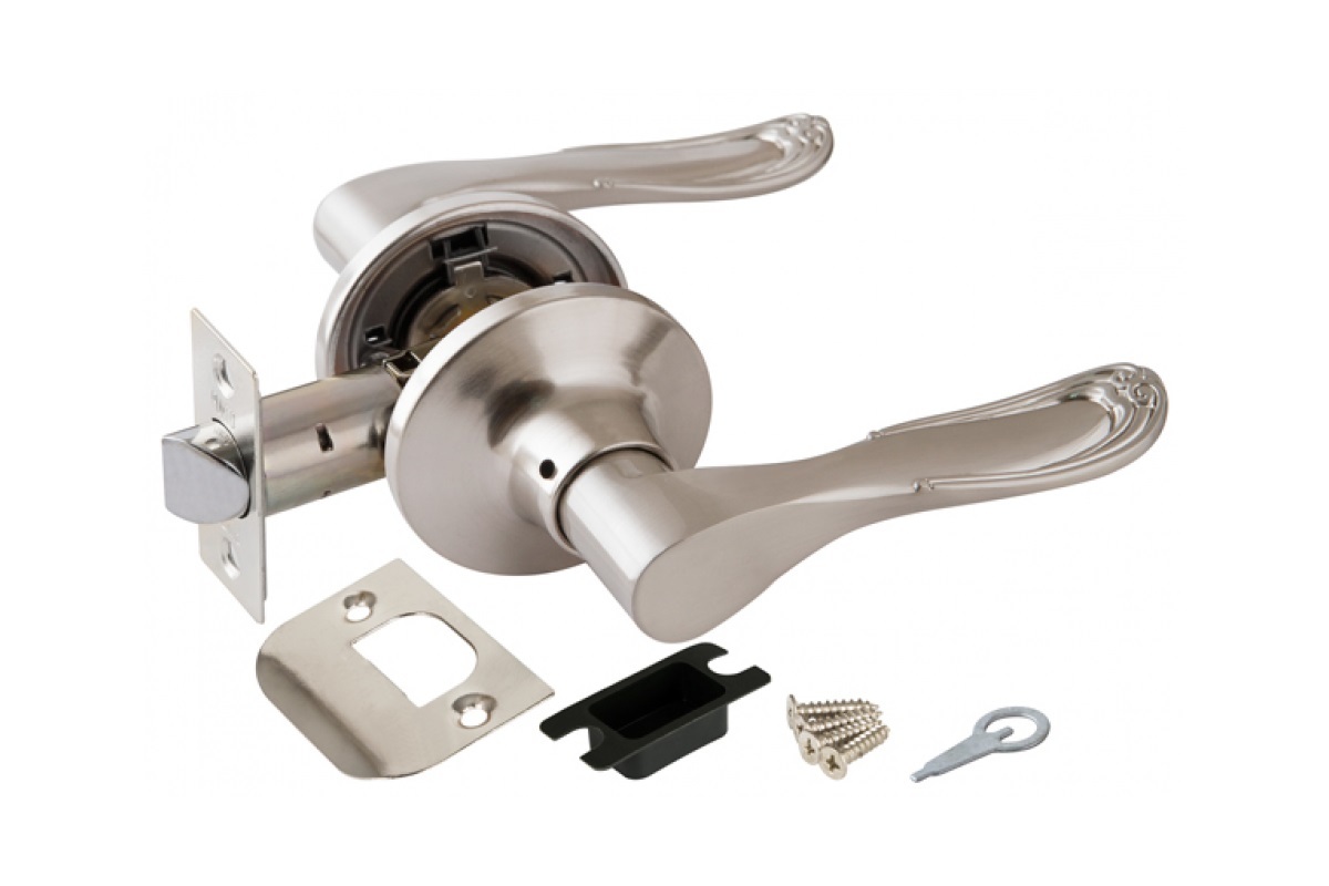 Замок ручка Никель матовый без ключа,без фиксатора 6030 SN-Р - фото в Миди Лтд Изображение товара Замок ручка Никель матовый без ключа,без фиксатора 6030 SN-Р в Миди Лтд