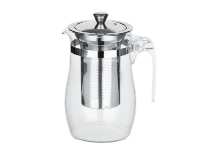 Чайник заварочный 750мл с ситечком стекло полистирол нерж сталь (48шт/кор) - фото в Миди Лтд Изображение товара Чайник заварочный 750мл с ситечком стекло полистирол нерж сталь (48шт/кор) в Миди Лтд