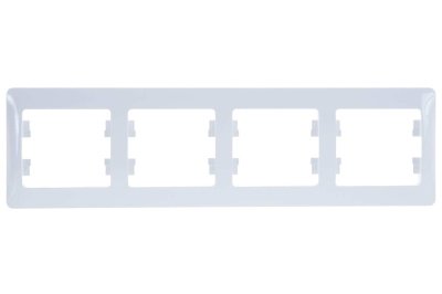 Изображение товара Рамка 4-ая Schneider Glossa горизонтальная белая в Миди Лтд