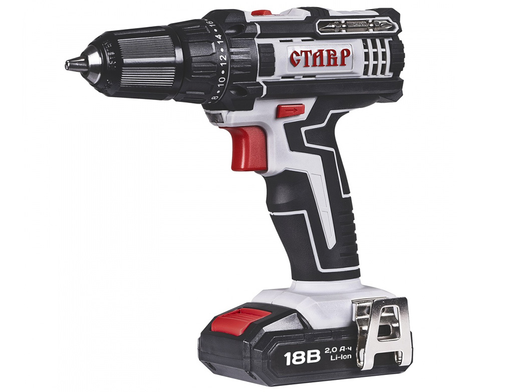 Дрель-шуруповерт аккумуляторная Ставр ДА-18Л 18V 0-400/0-1450об/мин (1аккум) - фото в Миди Лтд Изображение товара Дрель-шуруповерт аккумуляторная Ставр ДА-18Л 18V 0-400/0-1450об/мин (1аккум) в Миди Лтд