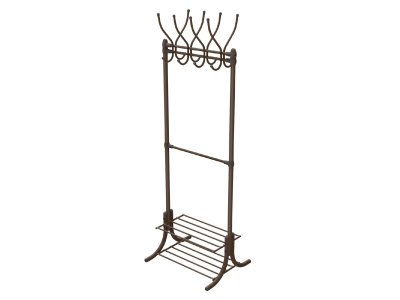 Изображение товара Вешалка гардеробная с полками NIKA цвет коричневый в Миди Лтд