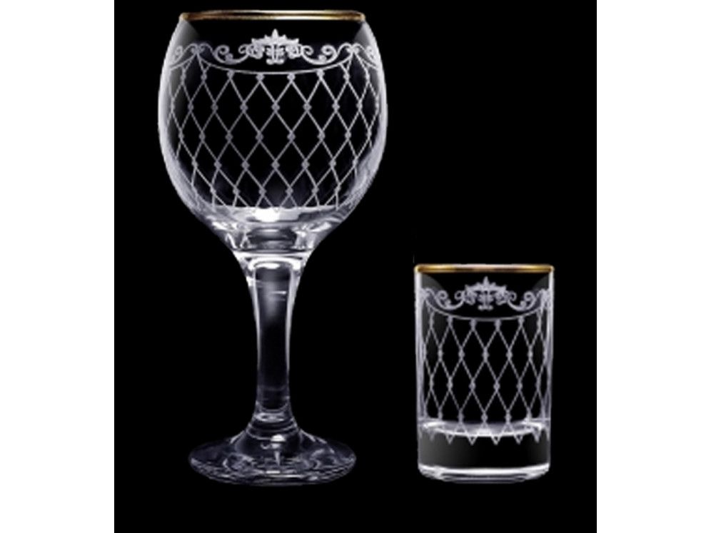 Подарочный набор Боярский 12пр (фужер 6шт+стопка 6шт) (3шт/уп) 1614-Г32/1 Х - фото в Миди Лтд Изображение товара Подарочный набор Боярский 12пр (фужер 6шт+стопка 6шт) (3шт/уп) 1614-Г32/1 Х в Миди Лтд