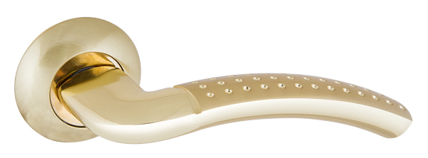 Ручки дверные LOGICA TL  SG/GP-4 матовое золото/золото - фото в Миди Лтд Изображение товара Ручки дверные LOGICA TL  SG/GP-4 матовое золото/золото в Миди Лтд