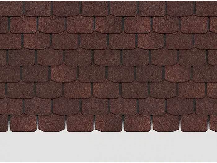 Изображение товара ХЧерепица гибкая битумная DOCKE PIE Standart Крона 1000*333мм Коричневая (3,1м2/уп) в Миди Лтд
