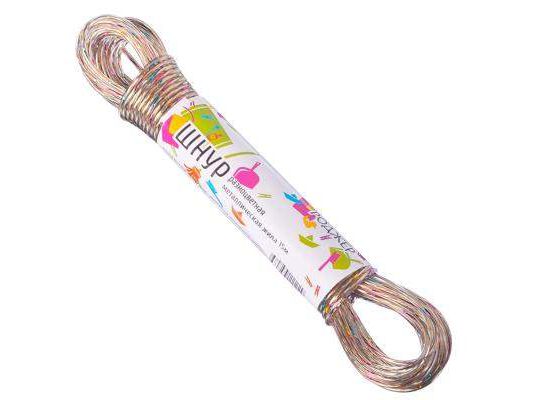 Изображение товара Шнур с разноц.метал. жилой 15 м,0,2 см                  ХХ в Миди Лтд