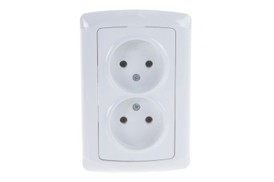 Изображение товара Розетка 2-ая б/з бел Маргарита СП керамика 16А 220В (5/10/200) в Миди Лтд