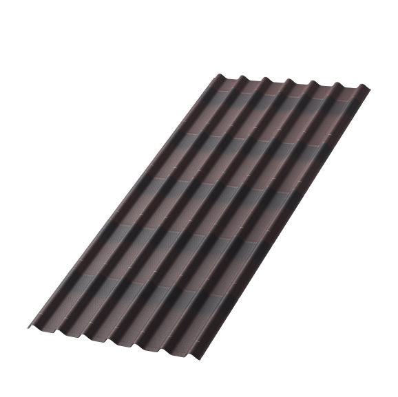 Ондулин черепица коричневая (1.95х0.96) (300шт/пал) - фото в Миди Лтд Изображение товара Ондулин черепица коричневая (1.95х0.96) (300шт/пал) в Миди Лтд