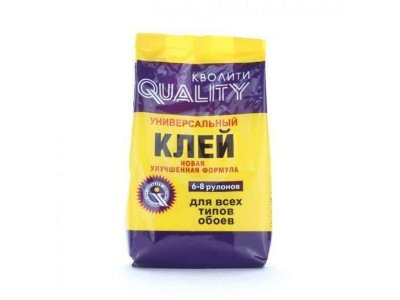 Клей обойный универсальный "Quality" 200гр в мягкой пачке (30шт/уп) - фото в Миди Лтд Изображение товара Клей обойный универсальный "Quality" 200гр в мягкой пачке (30шт/уп) в Миди Лтд