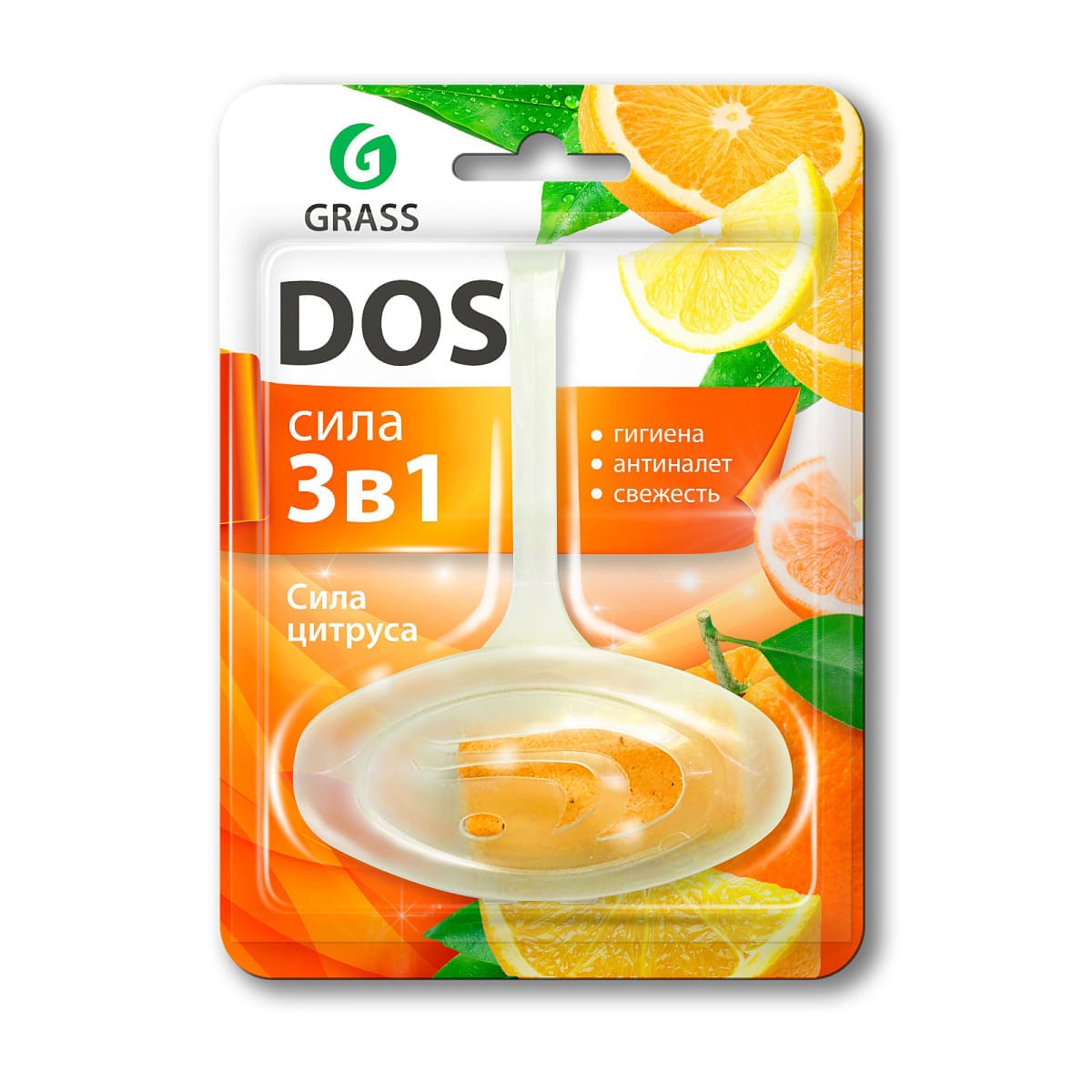 Изображение товара Подвесной блок для унитаза DOS 3в1 "Сила цитруса" в Миди Лтд