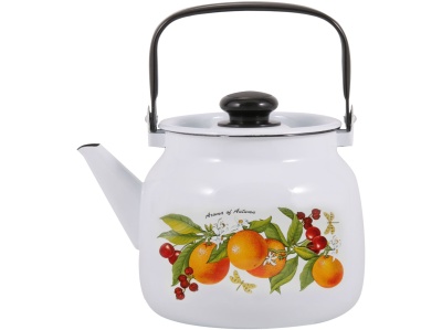 Изображение товара Чайник эмаль белая 3,5л Фруктовая фантазия С-2713П2/4Рч (4шт/уп) в Миди Лтд