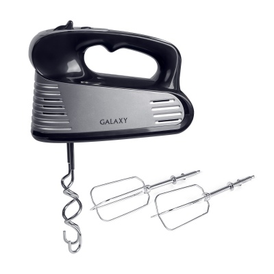 Изображение товара Миксер GALAXY GL 2208 250Вт 5 скоростей+Турбо Черный 2шт насадка-венчик 2шт насадка для теста в Миди Лтд