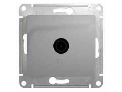 Розетка Schneider Glossa TV 1DB оконечная механизм алюминиевая - фото в Миди Лтд Изображение товара Розетка Schneider Glossa TV 1DB оконечная механизм алюминиевая в Миди Лтд