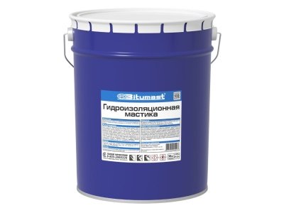 Мастика гидроизоляционная BITUMAST 21,5л/18кг (33шт/пал) - фото в Миди Лтд Изображение товара Мастика гидроизоляционная BITUMAST 21,5л/18кг (33шт/пал) в Миди Лтд