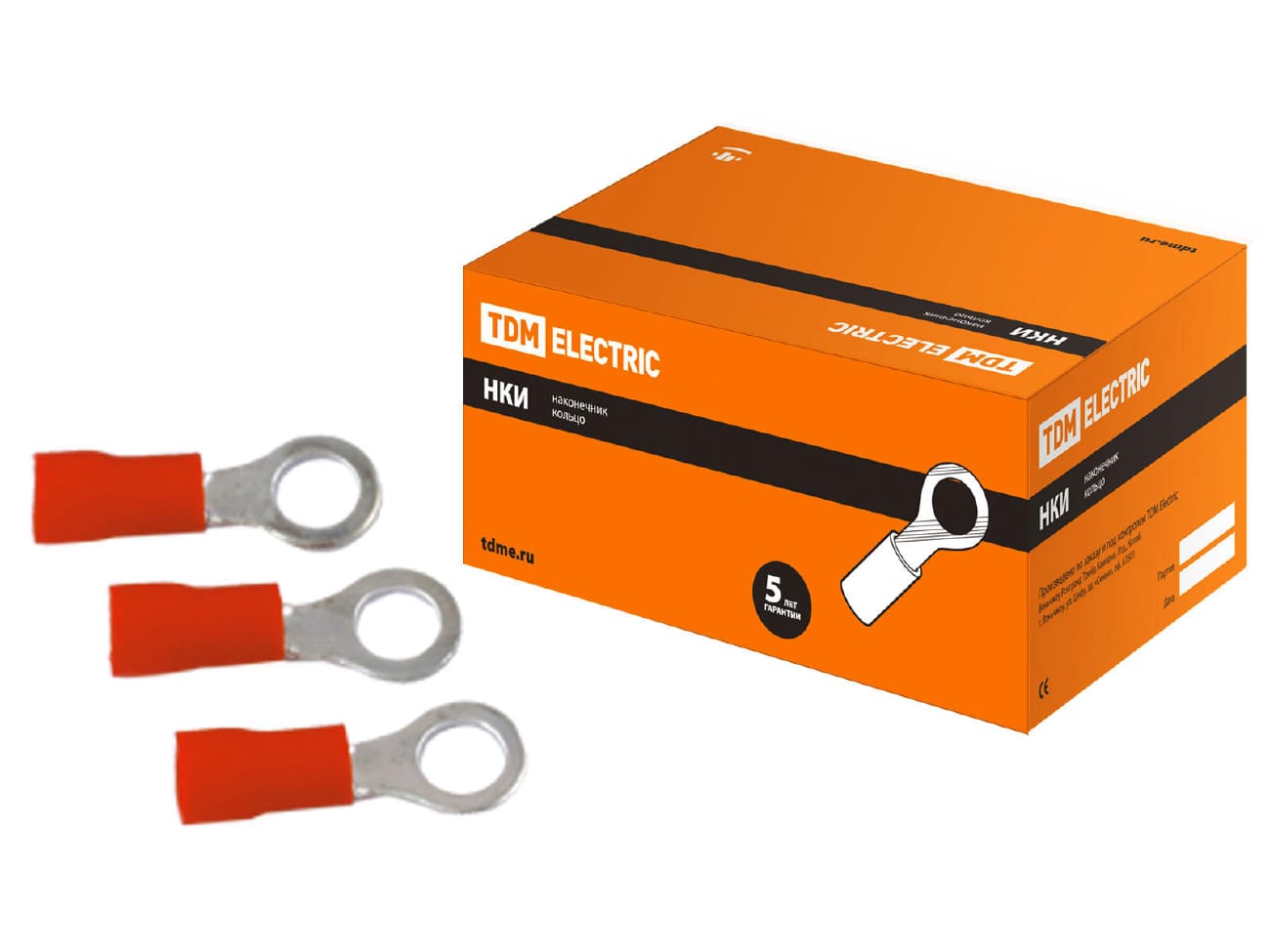 Изображение товара Наконечник НКИ 1,25-4 кольцо 0,5-1,5мм TDM (100шт/уп) в Миди Лтд