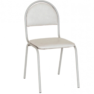 Изображение товара Стул "Форма" Каркас хром, Кожзам молочный в Миди Лтд