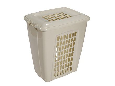 Корзина для белья МОЛЕТТА прямоугольная с крышкой 45л слоновая кость (5шт/уп) - фото в Миди Лтд Изображение товара Корзина для белья МОЛЕТТА прямоугольная с крышкой 45л слоновая кость (5шт/уп) в Миди Лтд