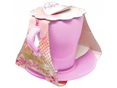 Чайный набор Апрель 2пр фиолетовый - фото в Миди Лтд Изображение товара Чайный набор Апрель 2пр фиолетовый в Миди Лтд