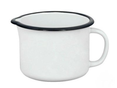 Изображение товара Кружка с носиком эмаль белая 1л С-0107БСЛ (8шт/уп) в Миди Лтд