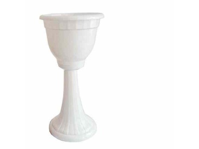 Изображение товара Кашпо на высокой стойке 20,0л белое (10шт/уп) в Миди Лтд