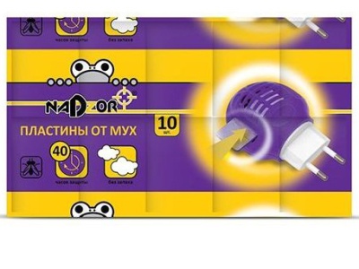 Изображение товара Пластины от мух  Nadzor без запаха (10шт/уп) (250шт/кор) в Миди Лтд