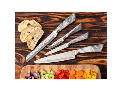 Набор ножей кухонных нерж сталь 4 предмета Daniks Лацио (12шт/уп)  Х - фото в Миди Лтд Изображение товара Набор ножей кухонных нерж сталь 4 предмета Daniks Лацио (12шт/уп)  Х в Миди Лтд