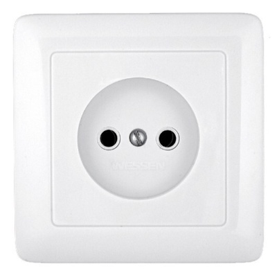 Изображение товара Розетка 1 местная СП 250В 10А белый Хит (114шт/уп) в Миди Лтд