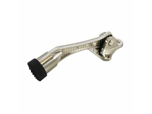 Ограничитель дверной КН-130 SN козья ножка матовый никель Аллюр - фото в Миди Лтд Изображение товара Ограничитель дверной КН-130 SN козья ножка матовый никель Аллюр в Миди Лтд