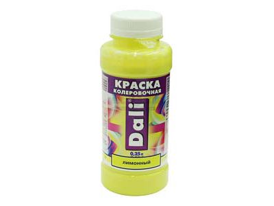 Изображение товара Краска колеровочная DALI лимонный 0,25л (12шт/уп) в Миди Лтд
